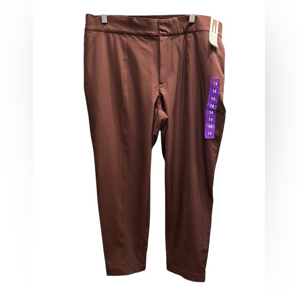 Mondettalined tailored Brown Pants plus size 14 - Picture 1 of 8